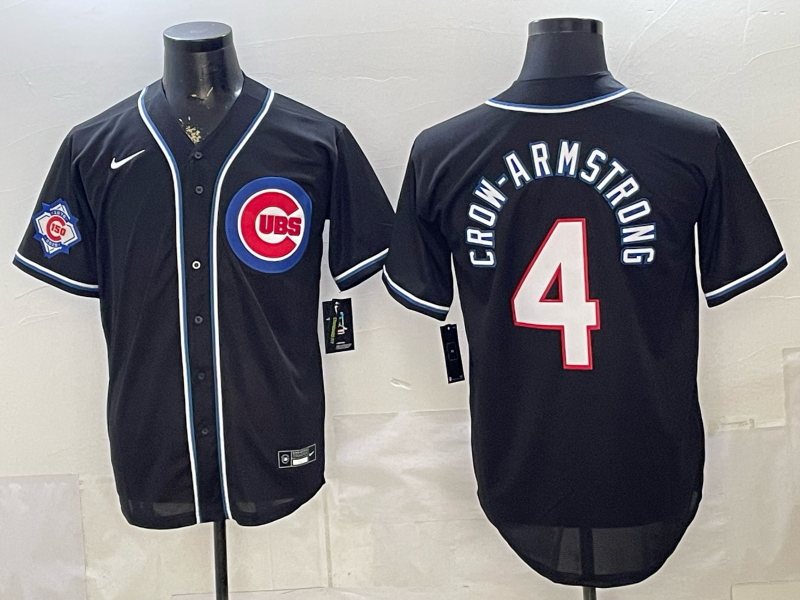 Men 2026 Chicago Cubs #4 Crow armstrong black Game Nike MLB Jersey 0518003